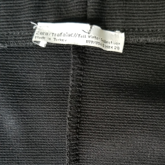 Zara Black Stretch Pencil Skirt sz S - Picture 6 of 7